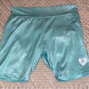 Girls Hurley aurora green h20-dri tropical bike shorts